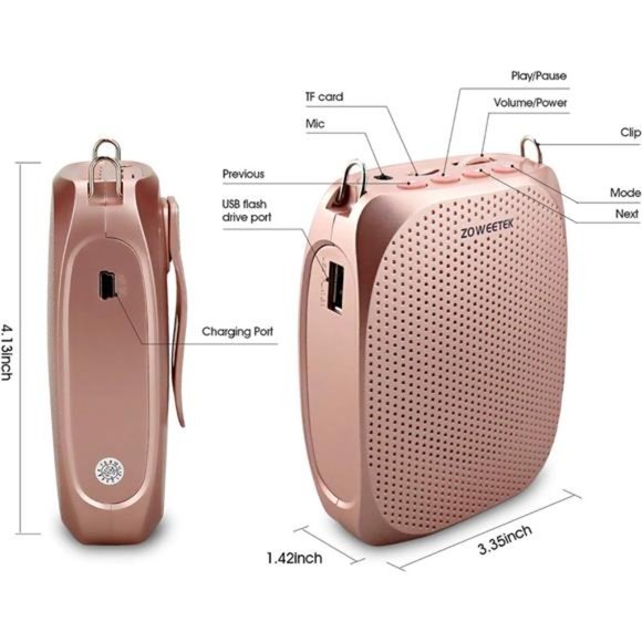 Voice Amplifier Microphone Headset,Portable Voice Amplifier,Amplification 12 hrs - Picture 6 of 7